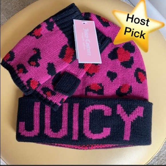 Juicy Couture Accessories - Juicy Couture Beanie Hat & Gloves mittens